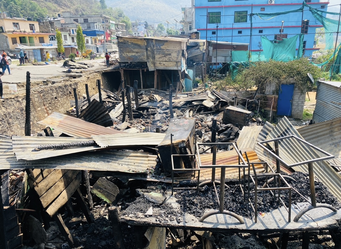 आगलागी पछिको साँफेहाटबजार 