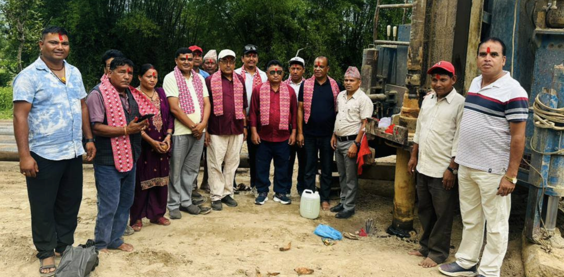 रिडिकोटमा डिप बोरिङसहित खानेपानी योजना नगरप्रमुख कुँवरद्वारा शिलान्यास