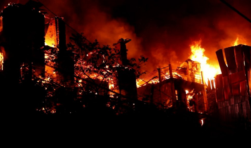मुगुको गमगढी बजारमा आगलागी हुँदा आठ घर जलेर नष्ट